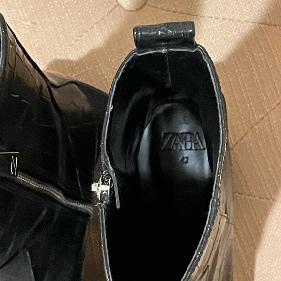 Black snakeskin boots - Picture 5 of 6